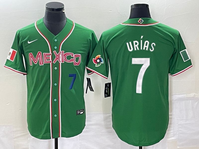 Men 2023 World Cub Mexico #7 Urias Green white Nike MLB Jersey12->more jerseys->MLB Jersey